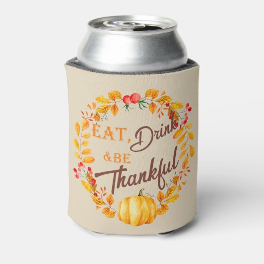 Herfst Wreath Thanksgiving Blikjeskoeler (Blikje Achterkant)