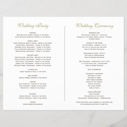 Herfst Wreath Thanksgiving Wedding Program Flyer (Achterkant)