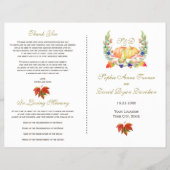 Herfst Wreath Thanksgiving Wedding Program Flyer (Voorkant)