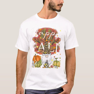 Herfst Y All Gnome Leopard Pumpkin T-shirt