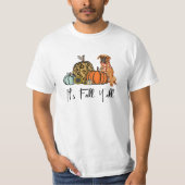 Herfst Y alle Pompoen Boxer Dog T-shirt (Voorkant)