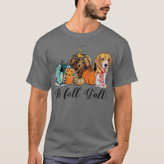 Herfst Yall Corgi Dog mama Pumpkin Herfst Thanksgi T-shirt