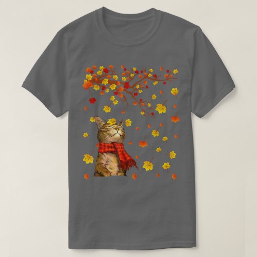 Herfst Yall Cute Autumn Maple Leaf Falling F T-shirt (Design voorkant)