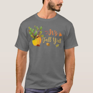 Herfst Y'all Cute Pumpkin Leaves Autumn Herfst Se T-shirt