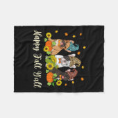 Herfst Yall Franse Bulldog Leopard pompoen Fleece Deken (Voorkant (Horizontaal))