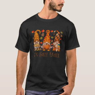 Herfst Yall Gnome Autumn Gnomes Pumpkin Spice Se T-shirt