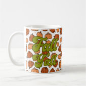 herfst Yall Groovy sinaasappel en groene pompoen Koffiemok (Links)