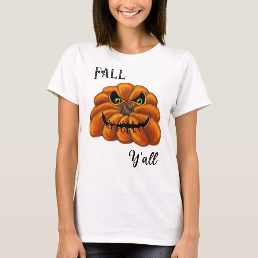 Herfst Y'all Jack-o-Lantern T-shirt (Voorkant)