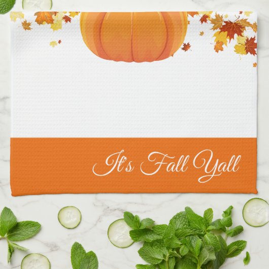Herfst Yall Kitchen Towel Theedoek (Gevouwen)