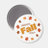 herfst y'all kleurrijke herfsteshornbladeren magneet (Voorkant / Achterkant)