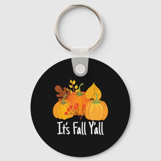 Herfst Yall Lazy Halloween Costume Thanksgiving Sleutelhanger (Voorkant)