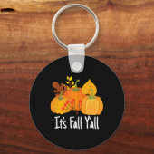 Herfst Yall Lazy Halloween Costume Thanksgiving Sleutelhanger (Voorkant)