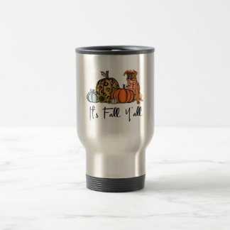 Herfst Yall Pumpkin Boxer Dog Halloween Gift Reisbeker