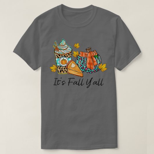 Herfst Yall Pumpkin Spice Leopard Pumpkin Pie Fa T-shirt (Design voorkant)
