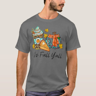 Herfst Yall Pumpkin Spice Leopard Pumpkin Pie Fa T-shirt