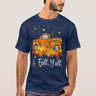 Herfst Yall Pumpkin Truck Autumn Tree Hallo Herfst T-shirt