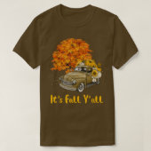 Herfst Yall Pumpkin Truck Autumn Tree Hallo Herfst T-shirt (Design voorkant)