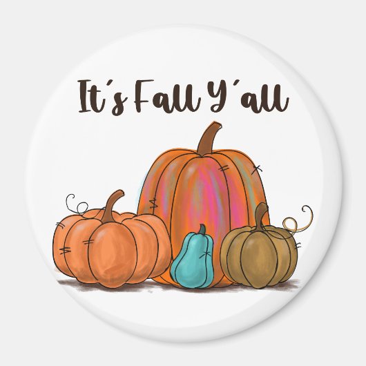 Herfst Y'all Pumpkins Magneet (Voorkant)