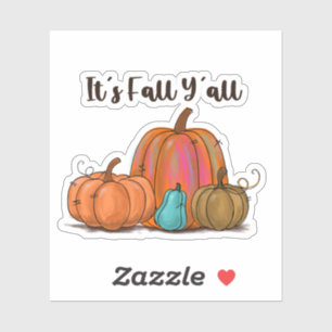 Herfst Y'all Pumpkins Sticker
