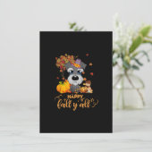 herfst yall schnauzer Thanksgiving Bedankkaart (Staand voorkant)