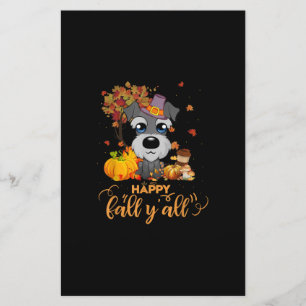 herfst yall schnauzer Thanksgiving Briefpapier