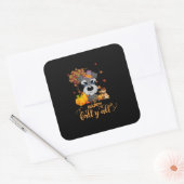 herfst yall schnauzer Thanksgiving Vierkante Sticker (Envelop)