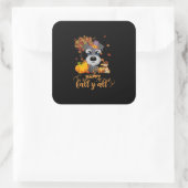 herfst yall schnauzer Thanksgiving Vierkante Sticker (Tas)