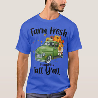 Herfst Y'all Truck Pumpkin Sunflower Autumn Herfst T-shirt