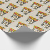 Herfst Yorkshire Terrier Cadeaupapier (Hoek)