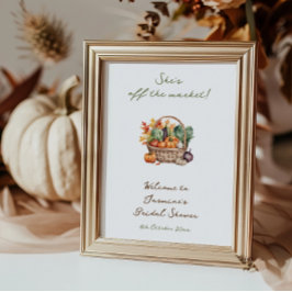 Herfst Ze is van de markt Vrijgezellenfeest Welkom Poster