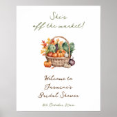 Herfst Ze is van de markt Vrijgezellenfeest Welkom Poster (Voorkant)