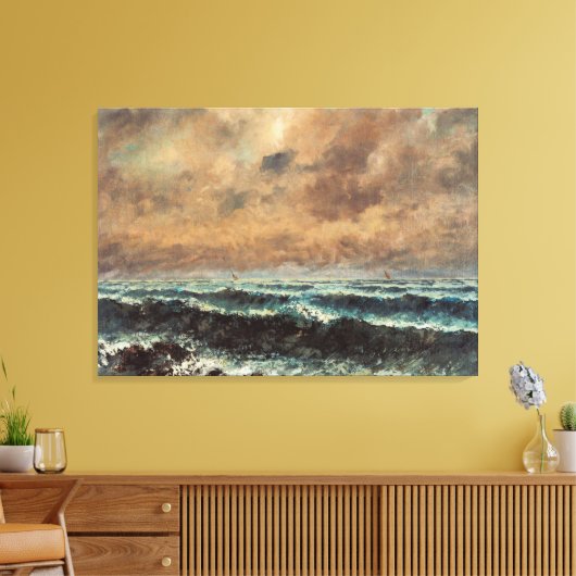 Herfst Zee - Gustave Courbet Canvas Afdruk (Insitu (Woonkamer))