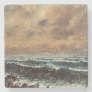 Herfst Zee - Gustave Courbet Stenen Onderzetter