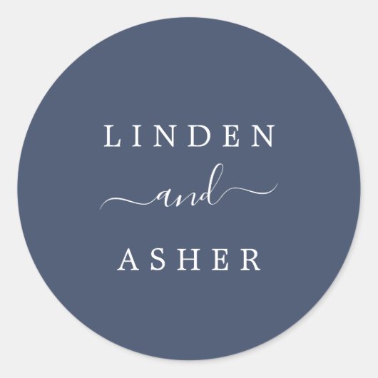 herfst | Zeeslagzegel voor marineverbindingen Ronde Sticker (Voorkant)