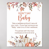 Herfst Zeg niet dat de Ketting van het Baby het Sp Poster (Voorkant)