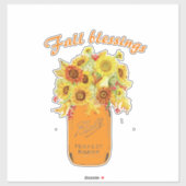 Herfst zegenfloral sticker (Vel)