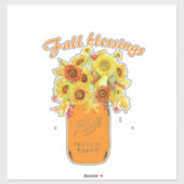 Herfst zegeningen bloem sticker (Vel)
