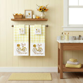 Herfst zegeningen fiets badhanddoek set bad handdoek
