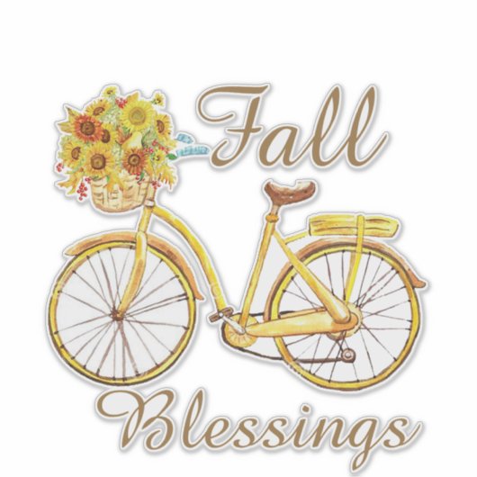 Herfst zegeningen fiets sticker (Voorkant)