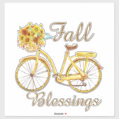 Herfst zegeningen fiets sticker (Vel)