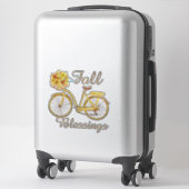 Herfst zegeningen fiets sticker (Koffer)