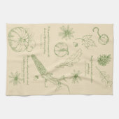 Herfst Zegeningen Keukenhanddoek in Groen (Horizontaal)