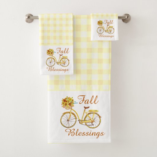 Herfst zegent fietsenbadhanddoekset bad handdoek (Insitu)