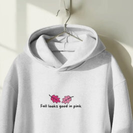 Herfst ziet er goed uit in roze trui hoodie