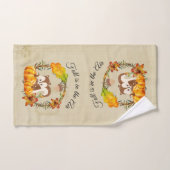Herfst zit in Air Typografie met Squirrel Bad Handdoek (Handdoek)