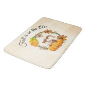 Herfst zit in Air Typografie met Squirrel Badmat (Gekanteld)