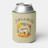 Herfst zit in Air Typografie met Squirrel Blikjeskoeler (Blikje Achterkant)