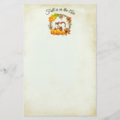 Herfst zit in Air Typografie met Squirrel Briefpapier (Voorkant)