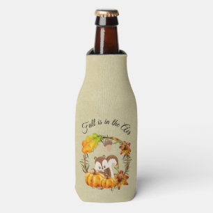 Herfst zit in Air Typografie met Squirrel Flesjeskoeler