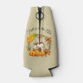 Herfst zit in Air Typografie met Squirrel Flesjeskoeler (Achterkant)